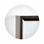 Reflexfreier silberner Aluminiumrahmen, glänzend, schmal, 21 x 30 cm (A4) - Typ 9013 thumbnail