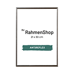 Reflexfreier silberner Aluminiumrahmen, glänzend, schmal, 21 x 30 cm (A4) - Typ 9013 thumbnail
