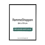 Reflexfreier schwarzer Aluminiumrahmen, matt, schmal, 84 x 119 cm (A0) - Typ 672 thumbnail