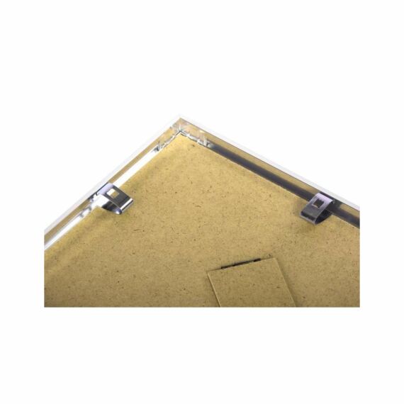 Reflexfreier silberner Aluminiumrahmen, glänzend, schmal, 21 x 30 cm (A4) - Typ 9013