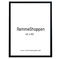 MDF Rahmen, Schwarz, schmal, 42 x 60 cm (A2) - Typ 2012