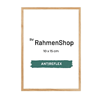 Reflexfreier Holzrahmen, massives Eichenholz, schmal, 10 x 15 cm - Typ 320