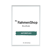 Reflexfreier silberner Aluminiumrahmen, matt, schmal, 15 x 21 cm (A5) - Typ 670