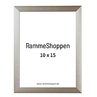 Silbergrauer Aluminiumrahmen, Champagne, gebürstet, breit, 10 x 15 cm - Typ 8982