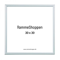 Silberner Aluminiumrahmen, matt, schmal, 30 x 30 cm - Typ 670