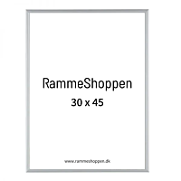 Silberner Aluminiumrahmen, matt, schmal, 30 x 45 cm - Typ 670