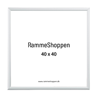Silberner Aluminiumrahmen, matt, schmal, 40 x 40 cm - Typ 670