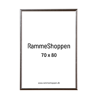 Silberner Aluminiumrahmen, matt, schmal,  70 x 80 cm – Typ 670 