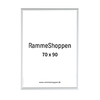Silberner Aluminiumrahmen, matt, schmal, 70 x 90 cm – Typ 670 