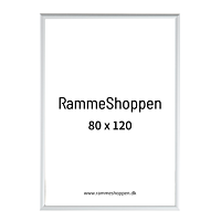 Silberner Aluminiumrahmen, matt, schmal, 80 x 120 cm – Typ 670 