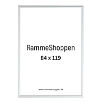 Silberner Aluminiumrahmen, matt, schmal,  84 x 119 cm (A0) – Typ 670 