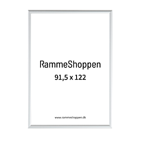 Silberner Aluminiumrahmen, matt, schmal, 91,5 x 122 cm – Typ 670 