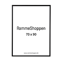Schwarzer Aluminiumrahmen, matt, schmal,  70 x 90 cm – Typ 672 