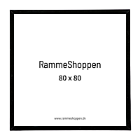 Schwarzer Aluminiumrahmen, matt, schmal, 80 x 80 cm – Typ 672 