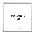Silberner Aluminiumrahmen, matt, schmal, 20 x 20 cm - Typ 670