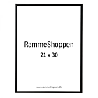 Mat sort aluminiumsramme, 21x30 cm ,A4